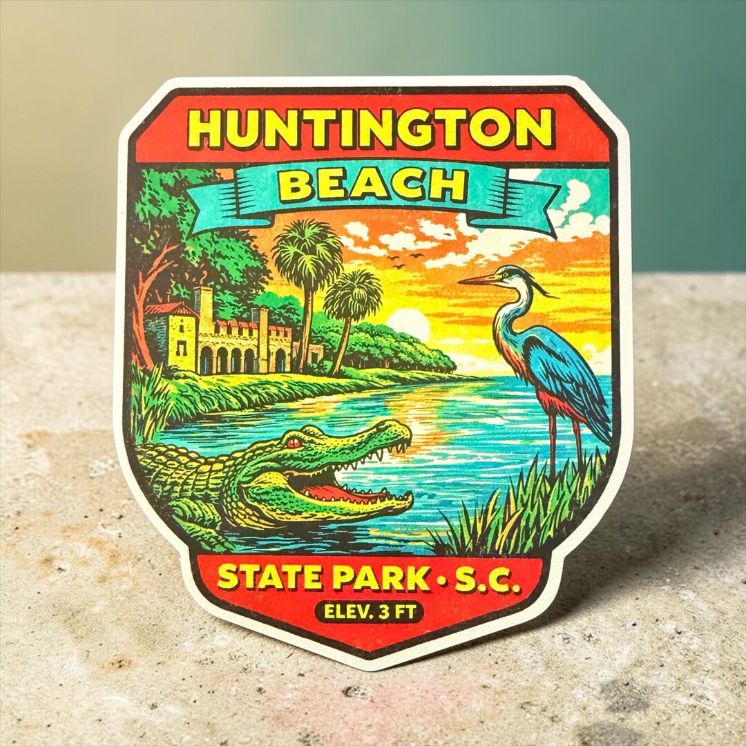 Hb State Sticker Huntington Beach State Park South Carolina Sticker – Travel Souvenir ...