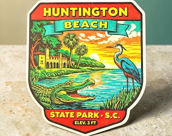 Huntington Beach State Park South Carolina Sticker – Travel Souvenir Vinyl Decal (3.25")