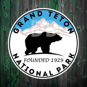 GRAND TETON Nationalpark Wyoming Bear Mountains Aufkleber Aufkleber 3"