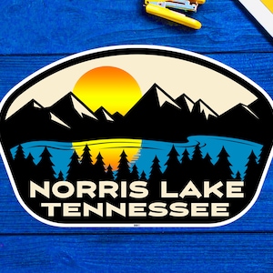 Norris Lake Tennessee Vintage Travel Sticker Decal 3.5&quot; Laptop Bumper