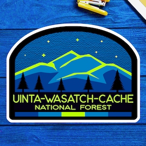Uinta Wasatch Cache National Forest Decal Sticker Vinyl Utah Idaho Wyoming 3.3&quot; x 2.75&quot;