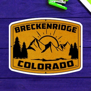 Breckenridge Colorado Skiing Vinyl Sticker Decal 3.75&quot; Ski CO Breck