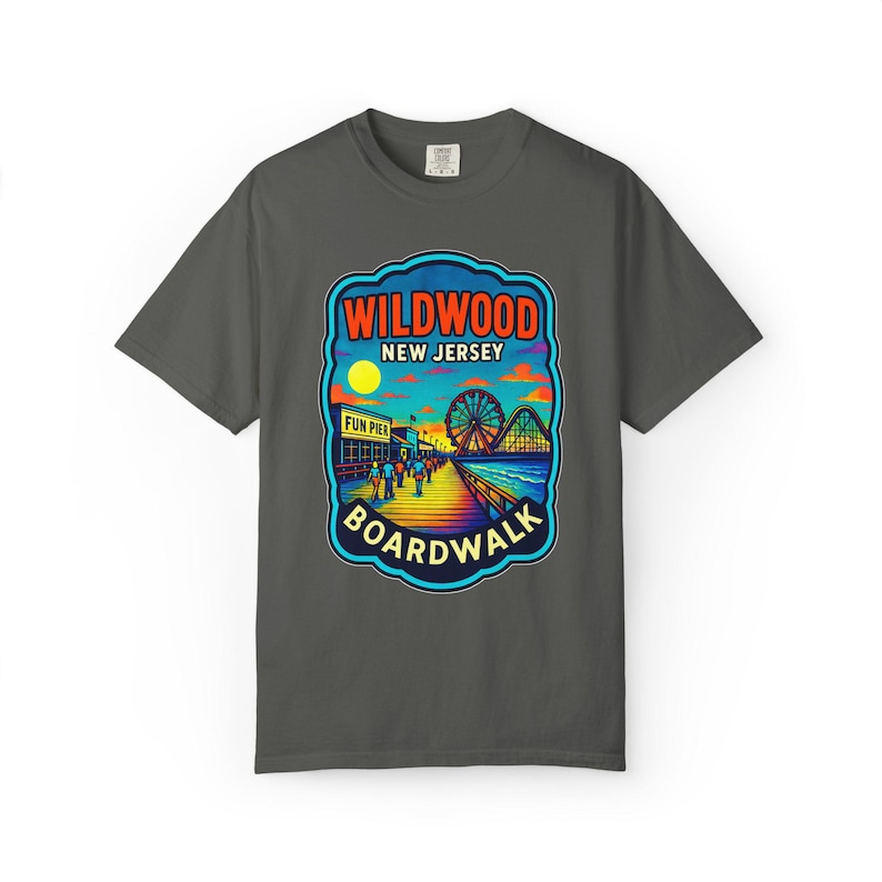 T-shirt Wildwood Boardwalk, T-shirt Summer Beach Vibes, T-shirt rétro unisexe, cadeau Jersey Shore, vêtements amusants pour les vacances image 3