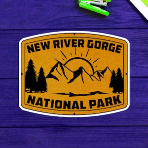New River Gorge National Park Sticker 3.75&quot; West Virginia WV Vinyl Indoor Outdoor