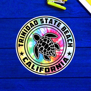 Trinidad State Beach California Sea Turtle CA Sticker 3&quot;