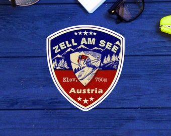 Ski Zell Am See Decal 3.25" Sticker Austria Skiing