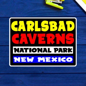Carlsbad Caverns National Park New Mexico Travel Sticker Decal 3.75&quot; Vinyl