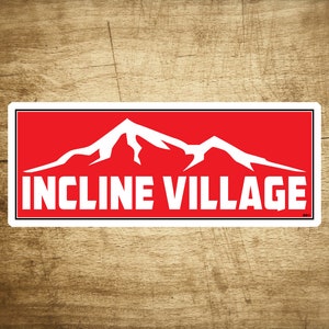 Adesivo in vinile Incline Village 3,75&quot; x 1,5&quot; Nevada Skiing Ski Lake Tahoe