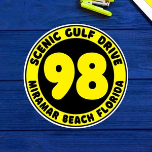 Scenic Gulf Drive Highway 98 Destin 3&quot; Beach Florida Palms Panhandle Emerald Coast Miramar Beach