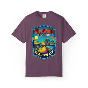 T-shirt Wildwood Boardwalk, T-shirt Summer Beach Vibes, T-shirt rétro unisexe, cadeau Jersey Shore, vêtements amusants pour les vacances image 14