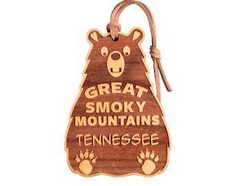 Great Smoky Mountains National Park Christmas Ornament Cherry Tennessee Bear 3.75" TN Gatlinburg Pigeon Forge