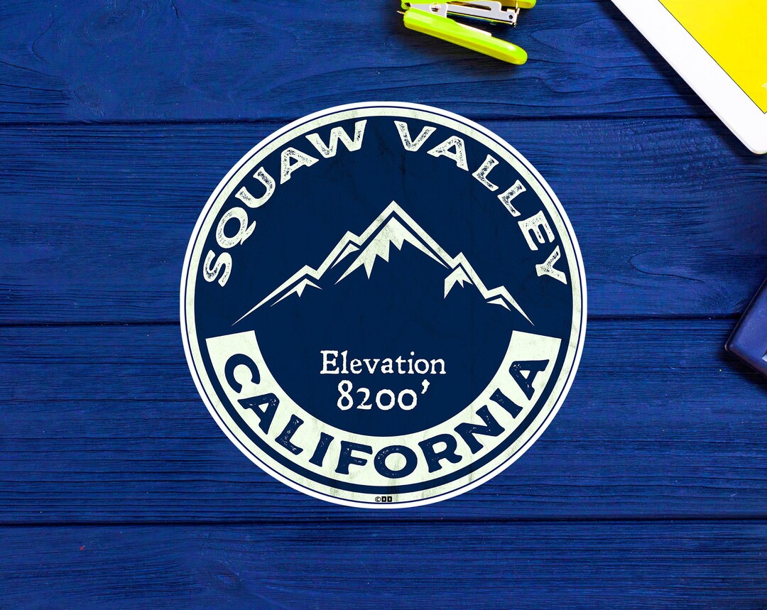 Skiing Squaw Valley California Ski Sticker Decal 3