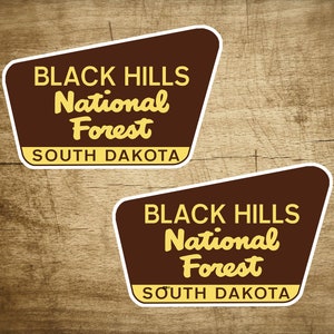 2 Black Hills National Forest Decals Stickers South Dakota 3&quot; x 2&quot; Vinyl
