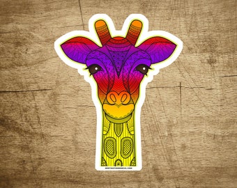 Giraffe Decal Sticker 3.5" X 2.75" Laptop Car Bumper Water Bottle