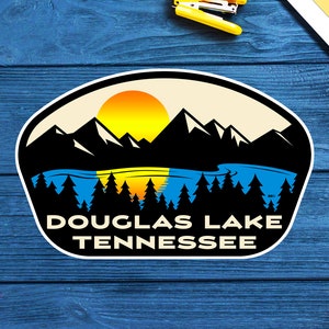 Douglas Lake Tennessee Vintage Travel Sticker Decal 3.75&quot; Laptop Bumper