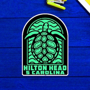 Hilton Head Island South Carolina Beach zeeschildpad sticker 4&quot;