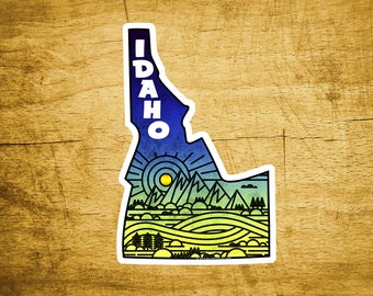 Idaho 2.3" x 3.5" Sticker Decal Boise Pocatello Coeur d'Alene Lewiston Yellowstone Mountains Nature