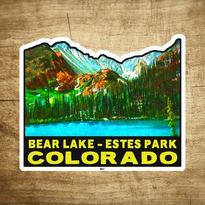 Bear Lake Estes Park sticker sticker vinyl 3,5 x 2,75 inch Colorado laptop auto