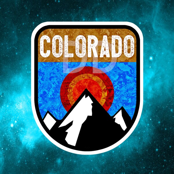 Colorado Mountains Outdoors Decal Sticker Vinyl Nature Skiing Aspen Steamboat Hiking Climb Hike Camp Camping Rocky Mountains National Park