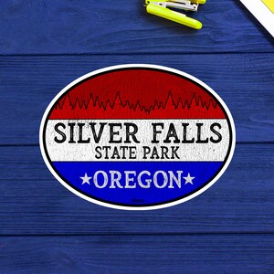 Silver Falls Sticker State Park Oregon 3.9&quot; OR Vinyl Indoor Or Outdoor
