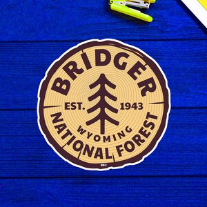 Bridger National Forest Decal Sticker Wyoming 3&quot; Vinyl