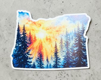 Oregon Travel Sticker 3 x 2.5 Vacation Souvenir Decal Portland Salem Eugene