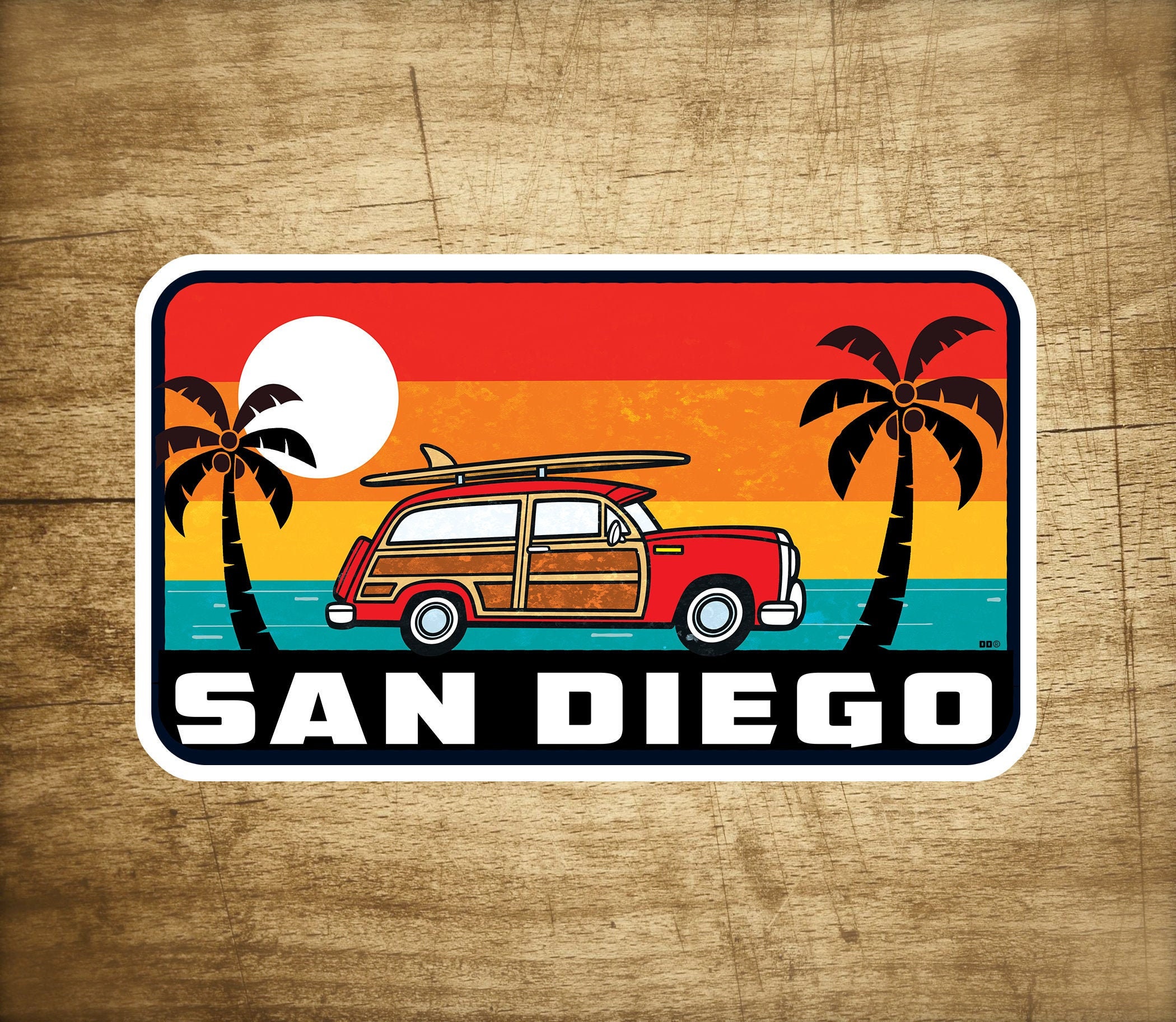 San Diego California Decal Sticker 3.75 X 2.2 Surf Etsy