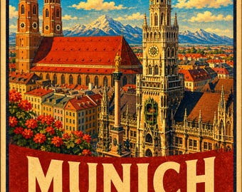 Digital nedladdning av souvenirer från München, Tyskland, semesterresor, för personligt bruk