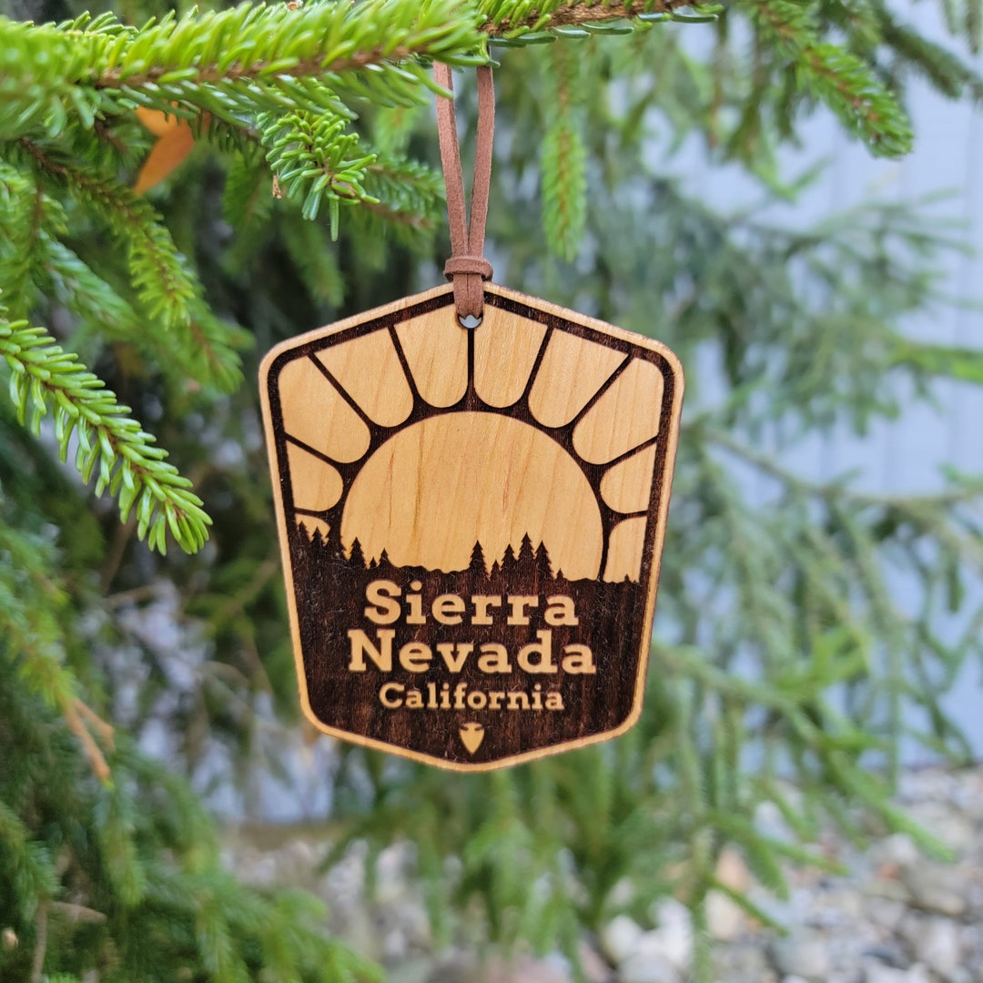 Sierra Nevada Ornament Wood Christmas or Magnet California CA Made in ...