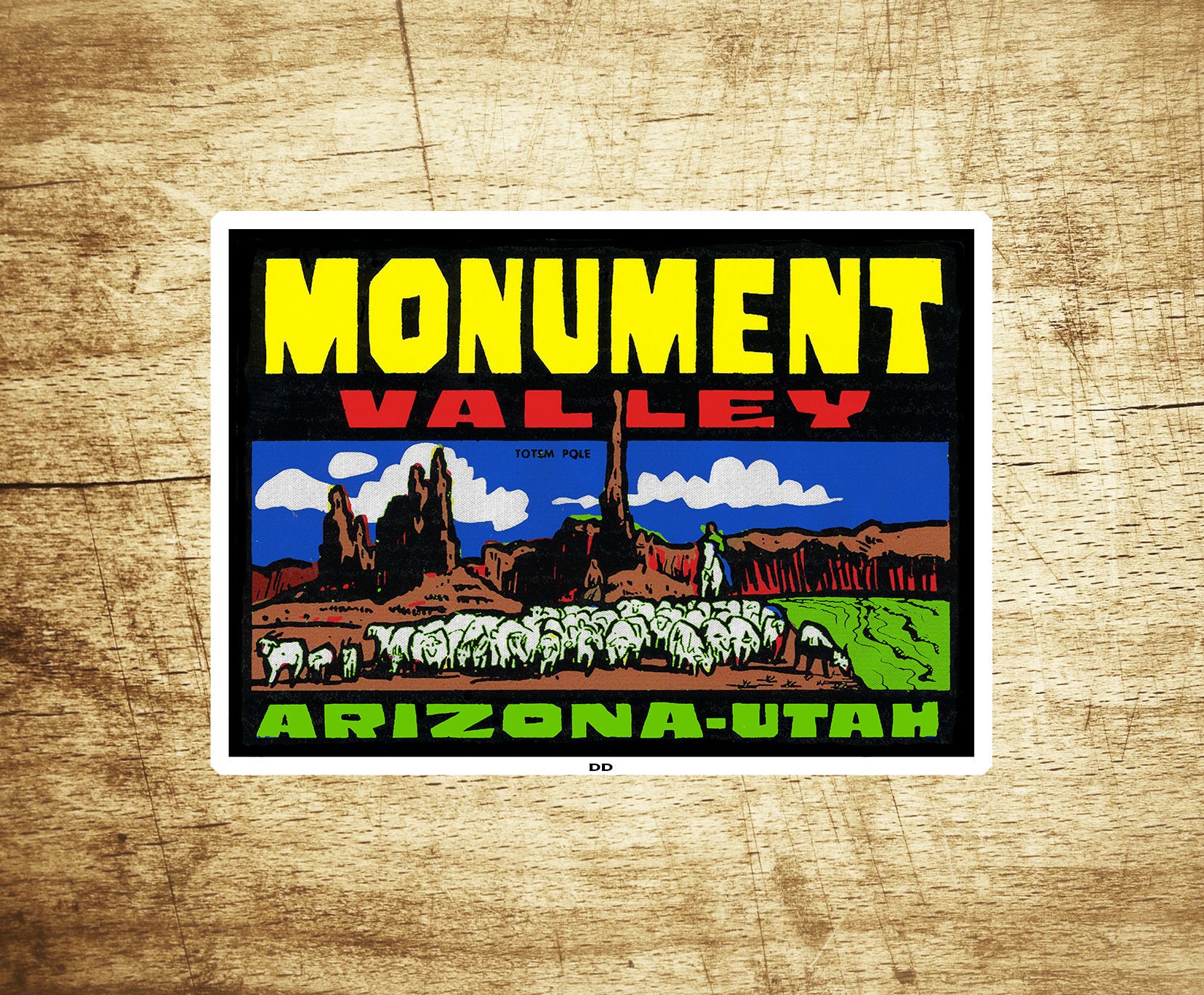 Valley Signs Sticker Monument Valley Sticker Decal 3.75 x 2.5 Arizona | Etsy