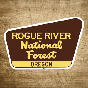 Calcomanía de vinilo del parque de Oregón de 3,75" x 2,5" del bosque nacional Rogue River