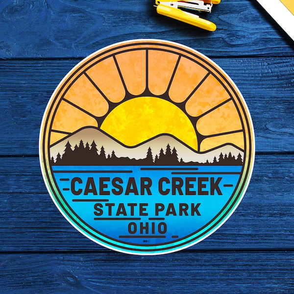 Caesar Creek State Park Decal 3" to 5" Sticker Ohio Vinyl Indoor Or Outdoor