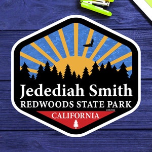 Jedediah Smith Redwoods State Park Decal Sticker Vinyl California 3.25&quot; CA Laptop Bumper Car