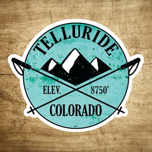Ski Teller Colorado Aufkleber Aufkleber Wyoming Tetons 3,5 &quot;x 2,75&quot; Skilaufen