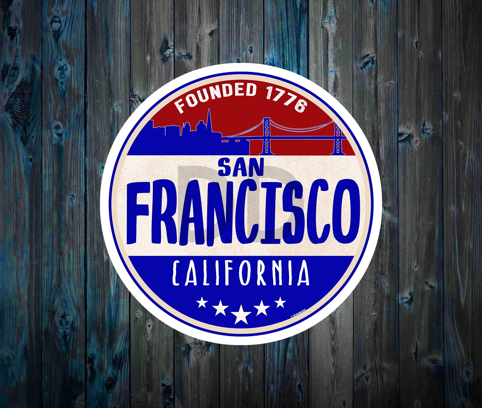 Sf Sticker San Francisco California Vinyl Sticker Decal 3