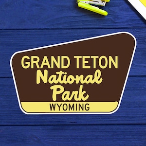 Grand Teton National Park Aufkleber Sticker Wyoming Tetons 9,5 cm