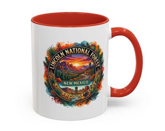 Lincoln National Forest Retro Souvenir Mugs | New Mexico Coffee Mug Travel