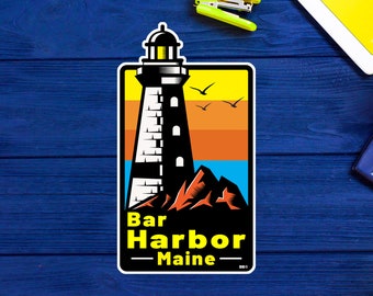 Bar Harbor Maine Lighthouse Sticker Decal 3.75"