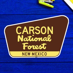 Carson National Forest Decal Sticker 3.75&quot; x 2.5&quot; New Mexico Vinyl