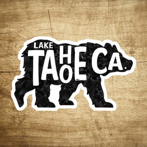 Lake Tahoe California Bear Decal Sticker  3.75&quot; x 2.25&quot; Skiing Lakes Boating