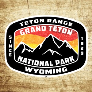 Grand Teton National Park Aufkleber Aufkleber Wyoming Tetons 9,5 x 7 cm