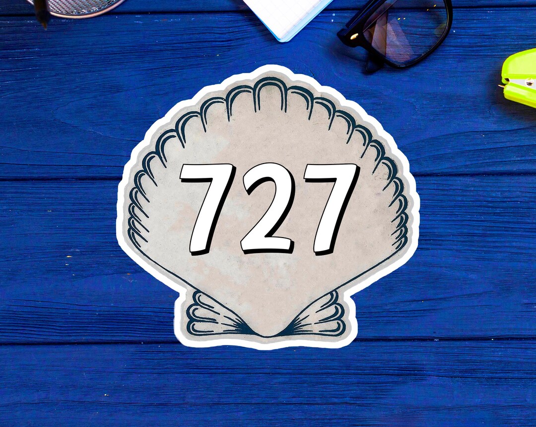 727 Beach Decal Sticker Shell 3
