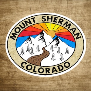 Mount Sherman Colorado Decal Sticker 3.5&quot; x 2.75&quot;
