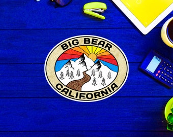 Big Bear Lake California Decal Sticker Skiing Ski Life 3.8" x 3"