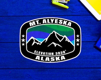 Mount Alyeska Alaska Skiing Ski Mountain Snowboarding Sticker 4"