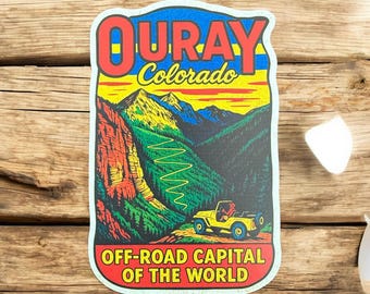 Pegatina de vinilo de Ouray, Colorado: recuerdo de viaje todoterreno de la capital