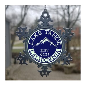Lake Tahoe California Pewter Christmas Ornament 3 X - Etsy