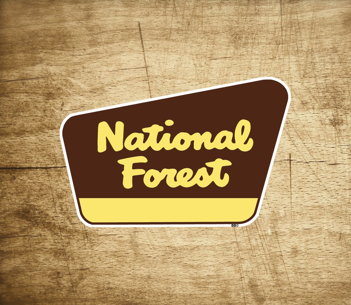 National Forest Sign Decal 3.75 Wide Vinyl Laptop Bumper Indoor Outdoor
