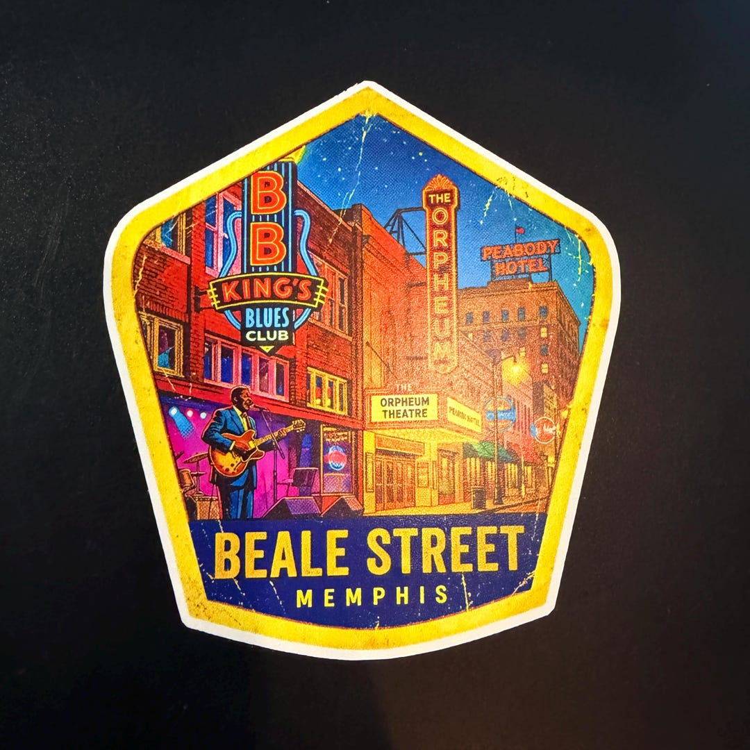 Beale Street Memphis Tennessee Sticker Vinyl Decal Vacation Travel ...