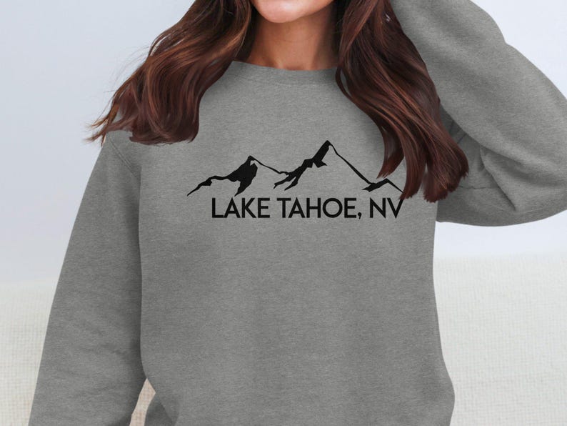 Lake Tahoe NV T-Shirt, Mountain Graphic Tee, Nature Lover's Shirt, Adventure Apparel, Outdoor Enthusiast Gift, Travel Souvenir, Hiking Shirt image 8